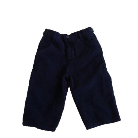 Janie and Jack Infant Boy's 12-18 months Navy Blue Felt Flat Front Pants - Picture 2 of 8